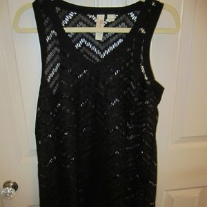 Miken Swim~Women's Swimwear~Black Cover Up~Size Small